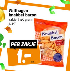  45 wilthagen knabbel bacon zakje kilo smokey bbq 