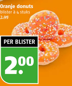  4 200 oranje donuts blister stuks 