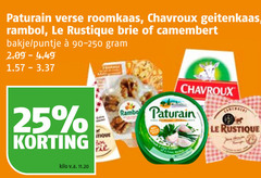  25 paturain verse roomkaas chavroux geitenkaas rambol le rustique brie camembert bakje puntje extern rambo bon kilo 