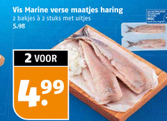  2 vis marine verse maatjes haring bakjes stuks uitjes gecertificeerd duurzame visserij www.msc.org nl 