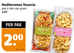  mediterraneo focaccia pak 2 kilo v.a. 