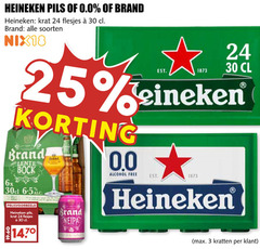  brand heineken 0.0 krat bier speciaalbieren blikjes 3 24 25 30 pils soorten nix18 6x lente bock alcohol free kratten 