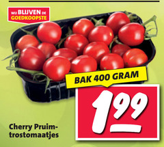  400 cherry pruim trostomaatjes bak 