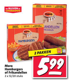  2 10 12 20 200 grand format mora frikandellen hamburgers stuks pakken 