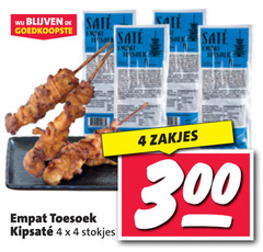  4 10 300 sate mini stokjes zakjes 