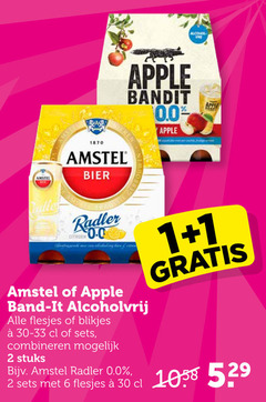  apple bandit amstel alcoholvrij bier 1 2 6 30 1870 alcohol 0.0 radler citroen band it blikjes combineren stuks 