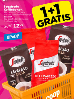  segafredo koffiebonen 1 2 500 zakken kilo combineren intermezzo espresso casa zanetti gram gusto creme asa cremoso 