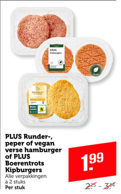  2 beter leven hamburgers runder peper verse hamburger boerentrots kipburgers stuks stuk 