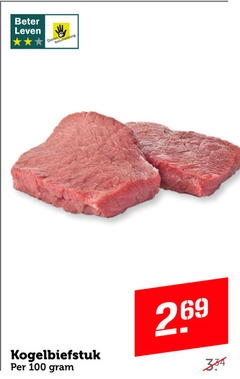  biefstuk 100 beter leven dieren bescherming kogelbiefstuk 