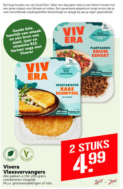  2 11 20 100 eten dag vlees kleine impact klimaat milieu eetpatroon voedingsstoffen binnenkrijgt draagt gezondheid bite eiwit ijzer vitamine varieer vega vivera plantaardig kruim gehakt vegetarisch vegetarische kaas schnitzel say cheese stuks morelife lessmeat vleesvervangers pakken combineren tofu 