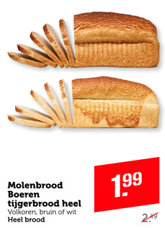  molenbrood boeren tijgerbrood volkoren bruin wit brood 