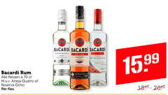  1 bacardi rum flessen quattro reserva fles card spice carta blanca spiced superior spirit drink santiago spices razz for intense character at flavourites establecido 