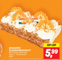  dekavers slagroomschnitt oranje decoratie personen 6 99 5 