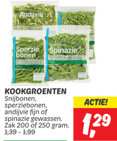  200 250 andijvie sperzie bonen snijbonen gewassen spinazie kookgroenten sperziebonen fijn zak 1 99 