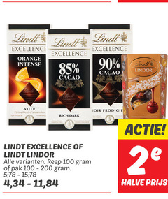  90 100 lindt excellence orange intense cacao lindor noir feuillet dark reep pak 5 15 4 2 halve 