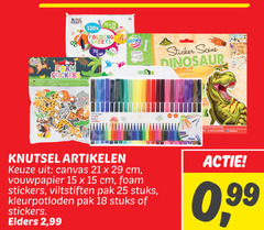  15 18 25 basic sheets sticker dinosaur stickers knutsel artikelen canvas cm foam viltstiften pak stuks kleurpotloden elders 2 99 