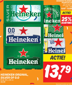  heineken 0.0 silver krat bier 1 3 7 8 24 25 30 33 50 150 since refreshing taste alcohol free orginal 18 b pils pilsener origina am kou biertje koude le blik 5 99 dei pil jaar 13 maximaal kratten 