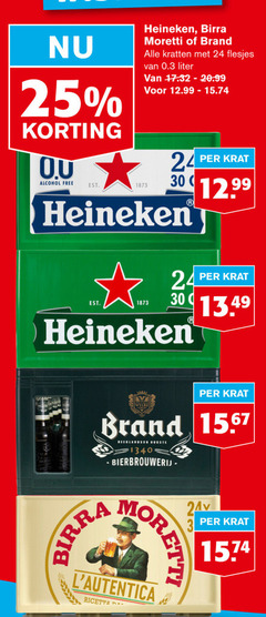  birra moretti heineken 0.0 brand krat bier 24 25 30 alcohol free kratten liter neerlandsch bierbrouwerij ricetta 