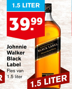  liter johnnie walker black label fles 