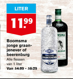  boomsma jenever berenburg 1 liter jonge graan beerenburg flessen graanjenever burger 