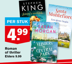  stephen king stuk roman thriller elders santa montefiore begin sarah morgan vlinders central park manhattan serie 