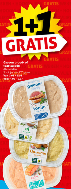  1 2 weken hoog vliets grati brood toastsalade soorten kuipjes beter leven ei salade vega gwoon tonijn gecertificeerd ati kip kerrie zalm kweek aqua 