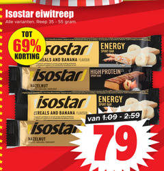  25 35 55 69 isostar eiwitreep reep que da energy and banana flavour vitamin to normal la vitamine hazelnut noisette avellana hazelnoot high protein sport bar day art be fun top cereals 