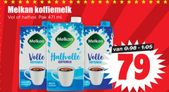  melkan koffiemelk halfvol pak ml volle halfvolle zacht romig mild 