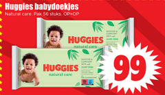  99 huggies babydoekjes natural care pak stuks comfort skin aloe vera loving fibre bay cleansing wipes 