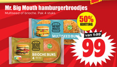  4 50 99 mr. big mouth hamburgerbroodjes brioche pak stuks gourmet 