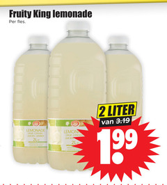  2 fruity king lemonade fles druif citroen limoen gember liter 1 99 