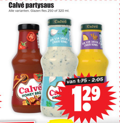  250 320 partysaus glazen fles ml ruk romig calve honey bbq knoflook 