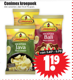  19 conimex kroepoek zak bali mild gekruid since java recyclebare 