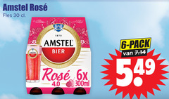  amstel rose bier 6 30 1870 rosee fles 6x 300ml pack 