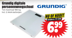  2 180 grundig digitale personenweegschaal maximaal aaa batterijen elders 6 99 