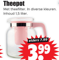  theepot theefilter kleuren inhoud 1 5 liter elders 3.99 