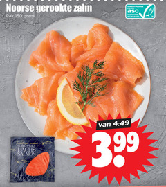  150 noorse gerookte zalm pak kweek gecertificeerd asc-aqua.org lachs salmon 3 99 