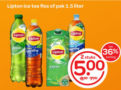  lipton ice tea 2 36 fles pak liter green sparkling vero stuks 