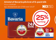  bavaria amstel krat bier blikjes 6 25 pils pack blik coolcan nix18 300ml 6x 330ml all 