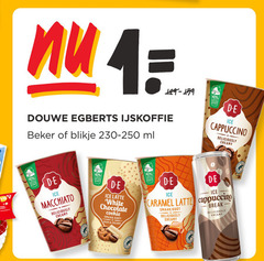  douwe egberts ijskoffie 40 beker blikje ml less ice cappuccino creamy d.e macchiato latte white chocolate cookie gout caramel break 