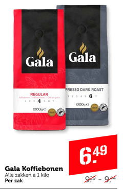  gala koffiebonen 1 2 3 4 5 6 7 regular mcafee grains presso dark roast zakken kilo zak 