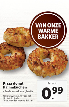  pizzabroodjes warme bakker pizza donut flammkuchen margherita www.lidl.nl filiaal stuk 