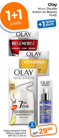  1 2 24 30 40 50 olay regenerist double action beauty firm fluid spaar vitamin total effects pot punt serums one hydraterende hydratant jour protect vitamins retinol ultra gladmakend nachtserum parfumvrij ml 