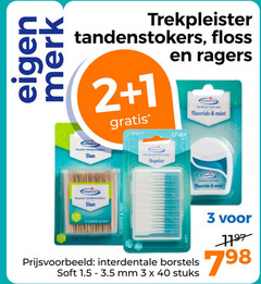  1 2 3 40 120 trekpleister tandenstokers floss tandfloss fluoride mint merk houten dun regular hint interdentale borstels soft mm stuks 