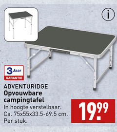  3 jaar opvouwbare campingtafel hoogte verstelbaar ca. cm stuk 