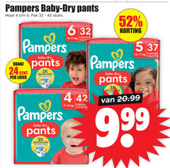  4 5 24 32 42 632 pampers baby dry pants maat 6. pak stuks cent luier 3x protection stop protect culottes couche protec roche 
