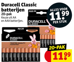  20 duracell classic batterijen pak aa aaa stuk guaranteed trusted quality 