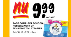  page toiletpapier 16 18 24 schoon kussenzacht sensitive pak rollen 