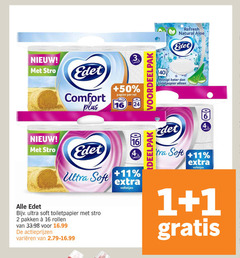  edet toiletpapier keukenpapier 1 2 3 4 6 11 16 24 40 50 refresh natural aloe stro comfort papier rol ultra soft reinigt beter 00 velletjes pakken rollen varieeren 