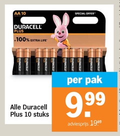  10 100 aa duracell life offer stuks pak 